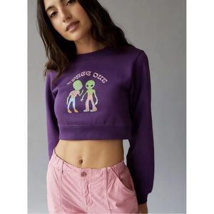 Urban Outfitters Space Out Cropped Sweatshirt